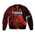 (Custom Personalised) Tonga ANZAC Day Sleeve Zip Bomber Jacket Lest We Forget Red Version LT9 Unisex Red - Polynesian Pride