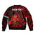 (Custom Personalised) Tonga ANZAC Day Sleeve Zip Bomber Jacket Lest We Forget Red Version LT9 - Polynesian Pride