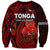 (Custom Personalised) Tonga ANZAC Day Sweatshirt Lest We Forget Red Version LT9 Unisex Red - Polynesian Pride