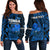 (Custom Personalised) Tonga ANZAC Day Off Shoulder Sweater Lest We Forget Blue Version LT9 Women Blue - Polynesian Pride