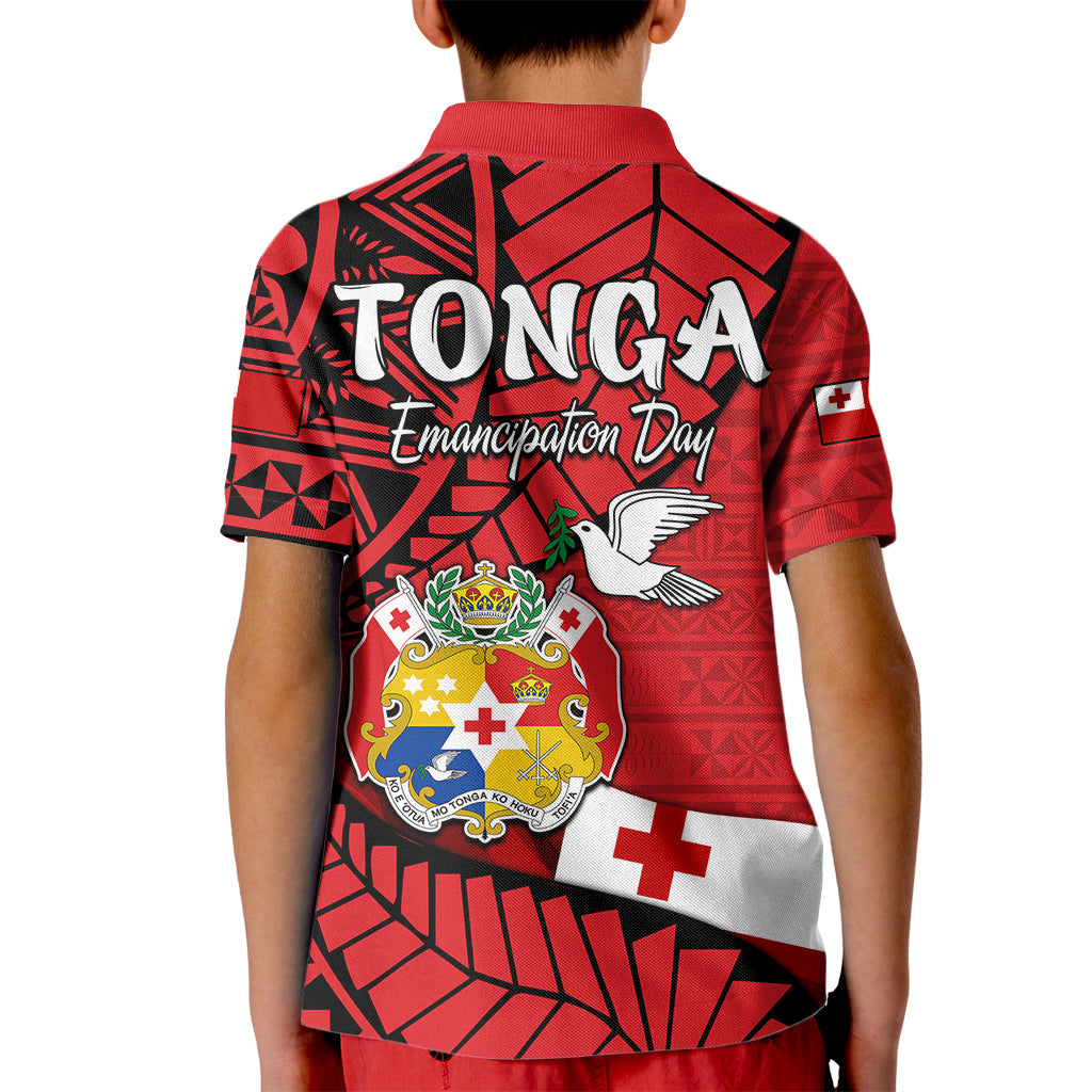 Tonga Emancipation Day Kid Polo Shirt Happy 53rd Independence Anniversary LT9 - Polynesian Pride