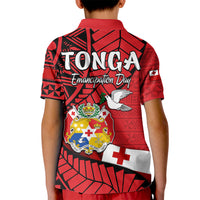 Tonga Emancipation Day Kid Polo Shirt Happy 53rd Independence Anniversary LT9 - Polynesian Pride
