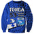 (Custom Personalised) Tonga Emancipation Day Sweatshirt Happy 53rd Independence Anniversary Blue Version LT9 Unisex Blue - Polynesian Pride