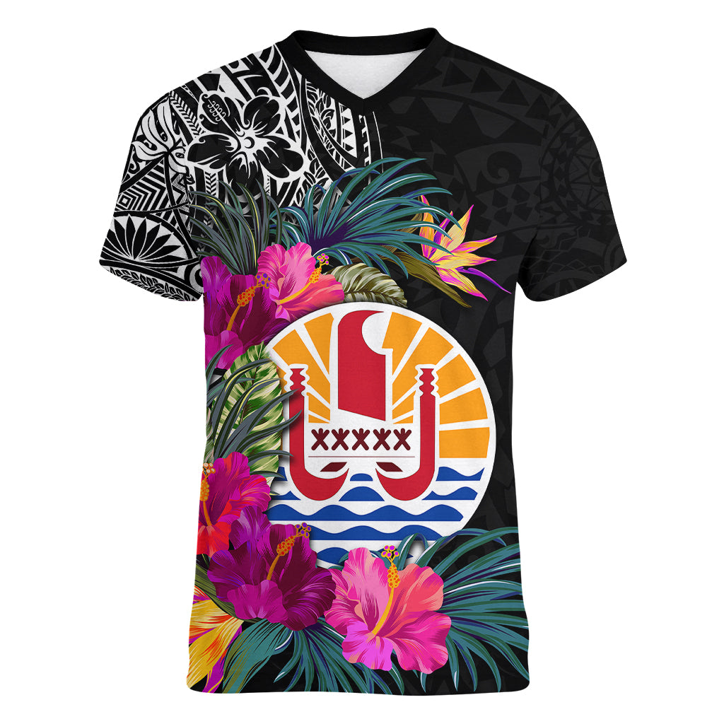 Tahiti Island Women V Neck T Shirt French Polynesian Tropical LT9 - Polynesian Pride