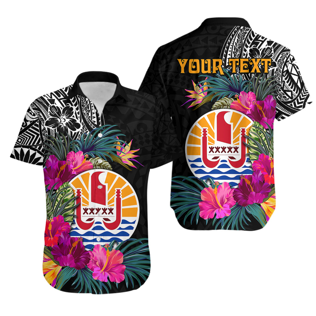 (Custom Personalised) Tahiti Island Hawaiian Shirt French Polynesian Tropical LT9 Black - Polynesian Pride