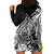 Polynesian Tahiti Island Hoodie Dress The Wave of Water - Black LT9 - Polynesian Pride