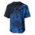 Polynesian Tahiti Island Baseball Jersey The Wave of Water - Blue LT9 - Polynesian Pride