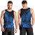 Polynesian Tahiti Island Men Tank Top The Wave of Water - Blue LT9 - Polynesian Pride