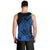 Polynesian Tahiti Island Men Tank Top The Wave of Water - Blue LT9 - Polynesian Pride