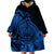 Polynesian Tahiti Island Wearable Blanket Hoodie The Wave of Water - Blue LT9 - Polynesian Pride