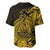 Polynesian Tahiti Island Baseball Jersey The Wave of Water - Gold LT9 - Polynesian Pride