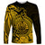 Polynesian Tahiti Island Long Sleeve Shirt The Wave of Water - Gold LT9 Unisex Gold - Polynesian Pride