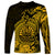 Polynesian Tahiti Island Long Sleeve Shirt The Wave of Water - Gold LT9 - Polynesian Pride