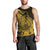 Polynesian Tahiti Island Men Tank Top The Wave of Water - Gold LT9 - Polynesian Pride