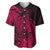 Polynesian Tahiti Island Baseball Jersey The Wave of Water - Pink LT9 - Polynesian Pride