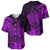 Polynesian Tahiti Island Baseball Jersey The Wave of Water - Purple LT9 Purple - Polynesian Pride