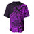 Polynesian Tahiti Island Baseball Jersey The Wave of Water - Purple LT9 - Polynesian Pride