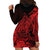 Polynesian Tahiti Island Hoodie Dress The Wave of Water - Red LT9 - Polynesian Pride