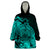 Polynesian Tahiti Island Wearable Blanket Hoodie The Wave of Water - Turquoise LT9 One Size Turquoise - Polynesian Pride