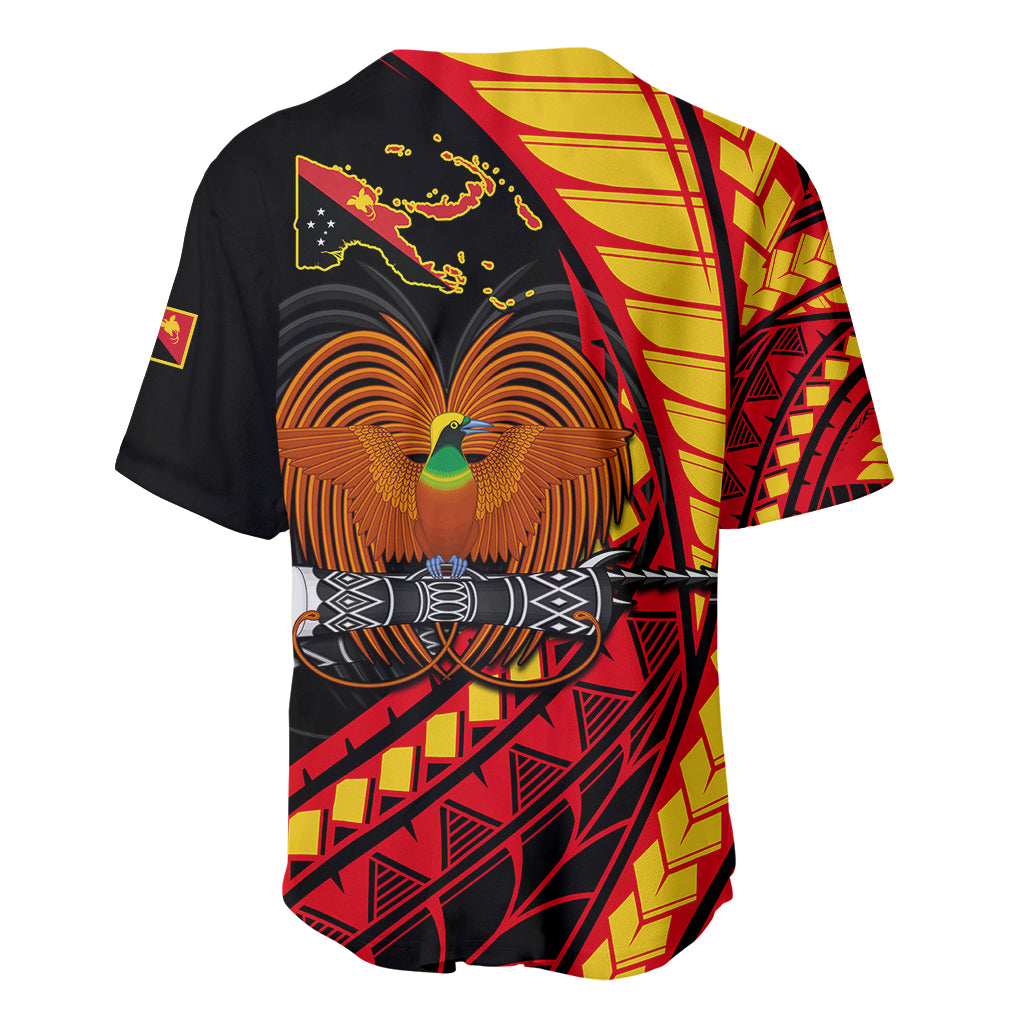 (Custom Personalised) Papua New Guinea Baseball Jersey The Greater Bird of Paradise LT9 - Polynesian Pride