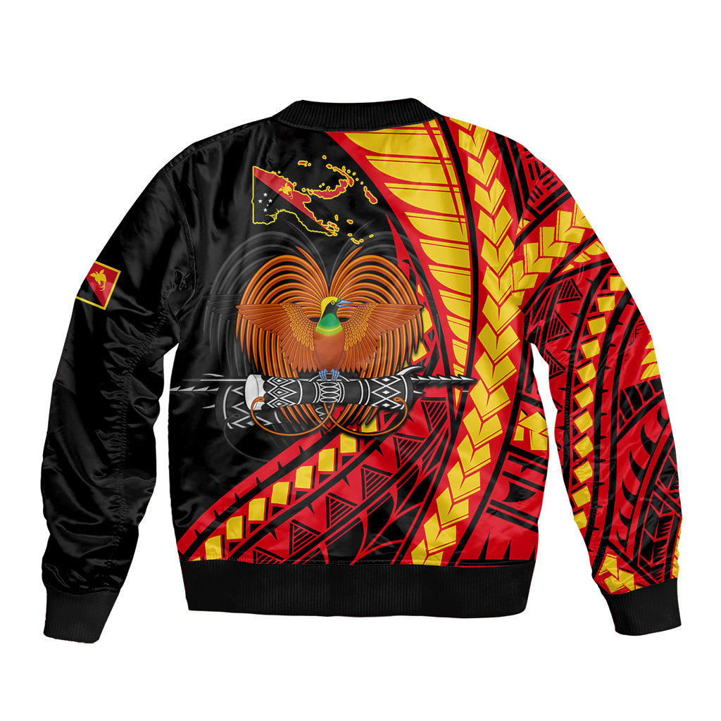 (Custom Personalised) Papua New Guinea Bomber Jacket The Greater Bird of Paradise LT9 - Polynesian Pride