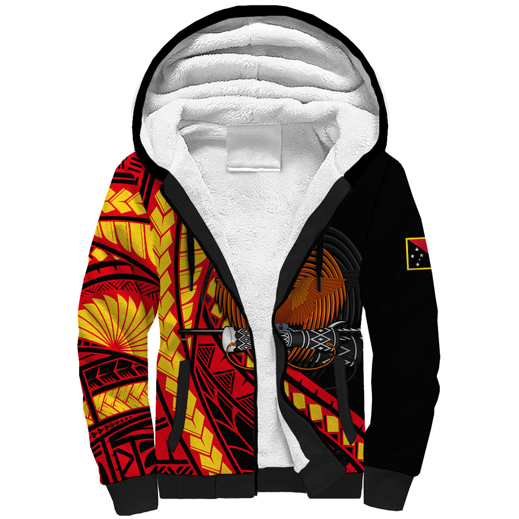 (Custom Personalised) Papua New Guinea Sherpa Hoodie The Greater Bird of Paradise LT9 Unisex Black - Polynesian Pride