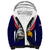 American Samoa Sherpa Hoodie Bald Eagle with Polynesian Pattern LT9 Unisex Blue - Polynesian Pride