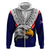 Custom American Samoa Hoodie Bald Eagle with Polynesian Pattern LT9 - Polynesian Pride