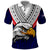 Custom American Samoa Polo Shirt Bald Eagle with Polynesian Pattern LT9 Blue - Polynesian Pride