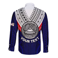 (Custom Personalised) American Samoa Independence Day Long Sleeve Button Shirt Simple Style LT9 - Polynesian Pride