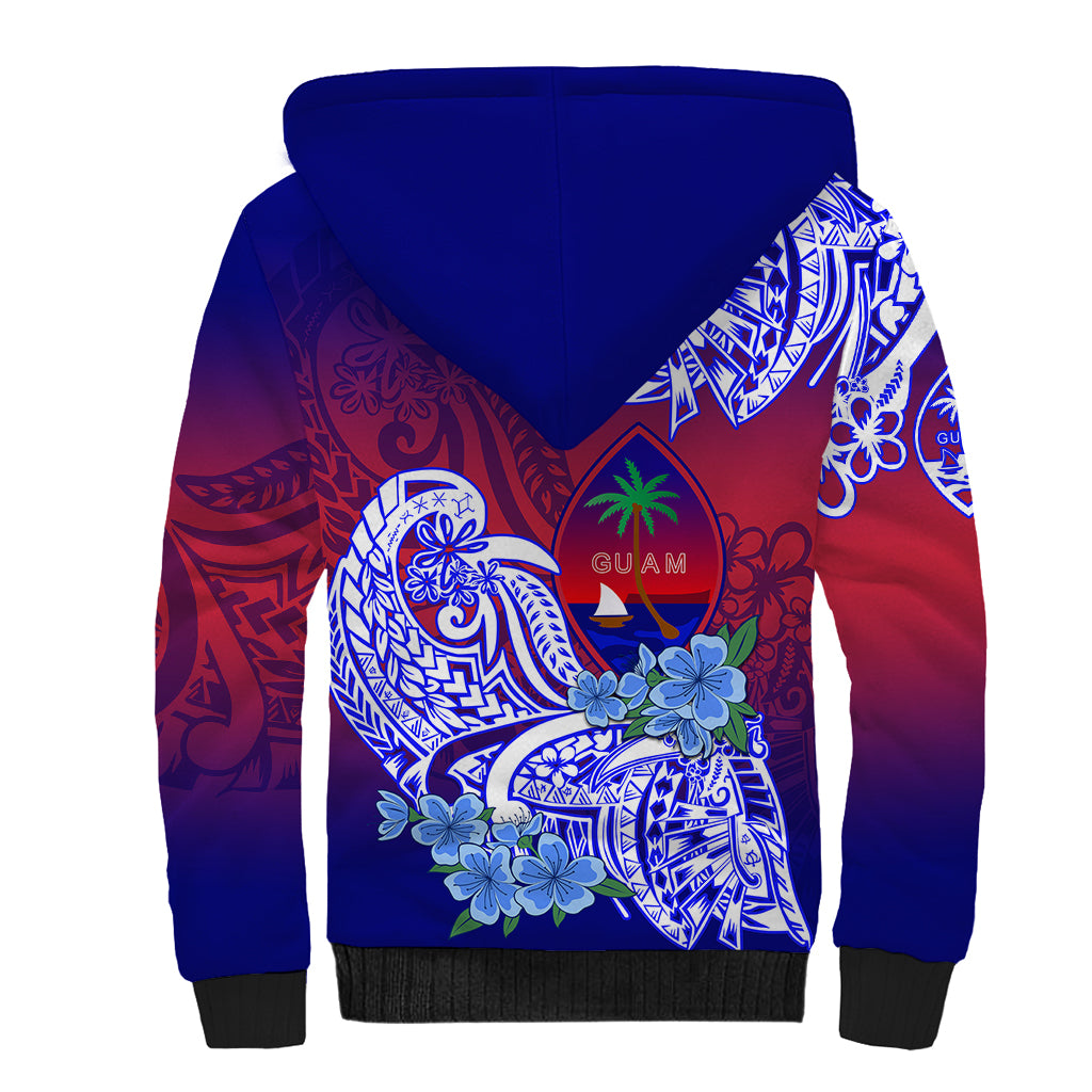 (Custom Personalised) Guam Sherpa Hoodie Polynesian Floral Tribal LT9 - Polynesian Pride