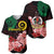 Vanuatu Baseball Jersey Polynesian Floral Tribal LT9 Black - Polynesian Pride