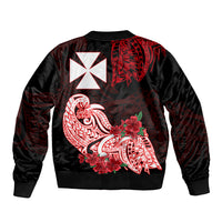 Wallis et Futuna Bomber Jacket Polynesian Floral Tribal LT9 - Polynesian Pride