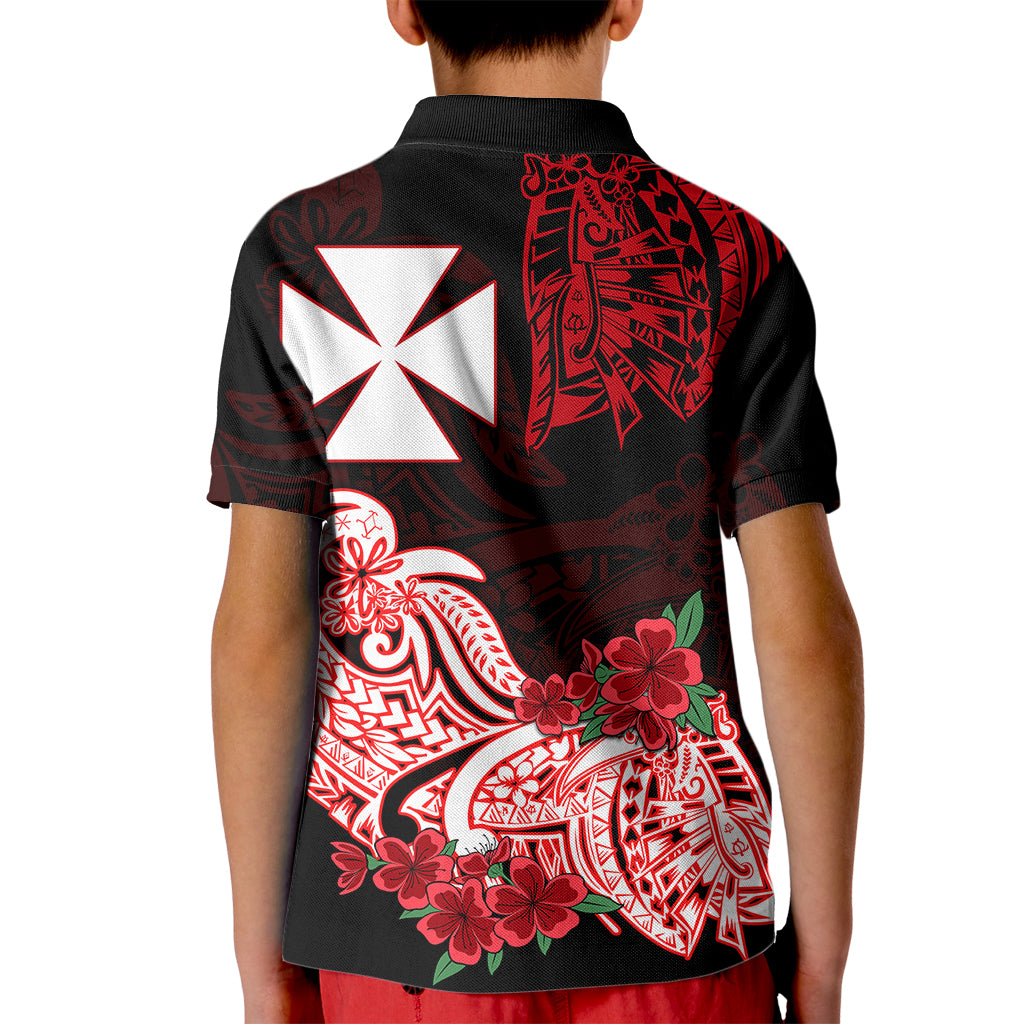Wallis et Futuna Kid Polo Shirt Polynesian Floral Tribal LT9 - Polynesian Pride