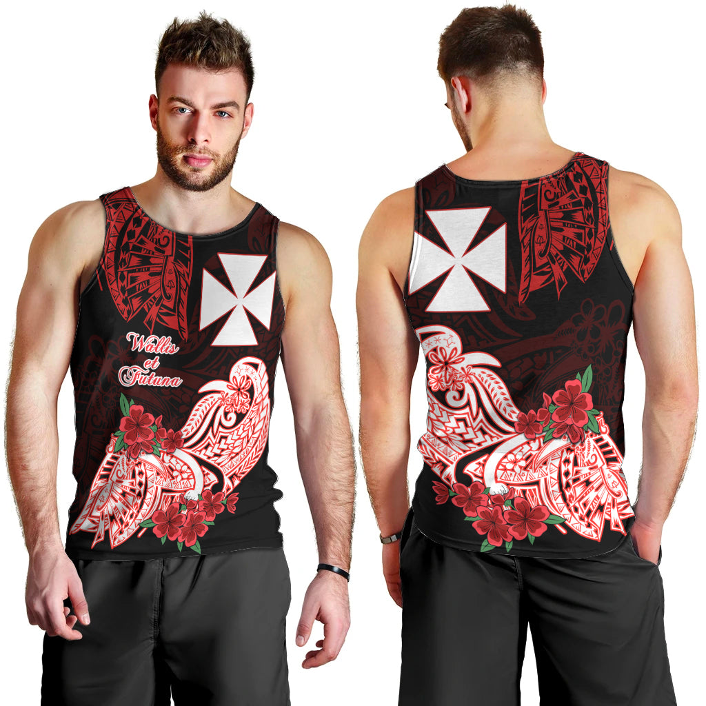 Wallis et Futuna Men Tank Top Polynesian Floral Tribal LT9 - Polynesian Pride
