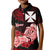 (Custom Personalised) Wallis et Futuna Kid Polo Shirt Polynesian Floral Tribal LT9 Kid Black - Polynesian Pride