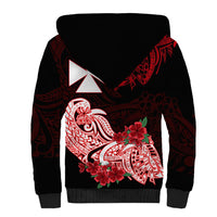 (Custom Personalised) Wallis et Futuna Sherpa Hoodie Polynesian Floral Tribal LT9 - Polynesian Pride