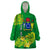 Cook Island Wearable Blanket Hoodie Polynesian Floral Tribal LT9 One Size Green - Polynesian Pride