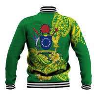 (Custom Personalised) Cook Island Baseball Jacket Polynesian Floral Tribal LT9 - Polynesian Pride