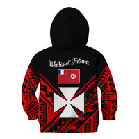 Wallis et Futuna Kid Hoodie Happy Independence Day LT9 Zip Hoodie Red - Polynesian Pride