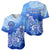 Federated States Of Micronesia Baseball Jersey Polynesian Floral Tribal LT9 Blue - Polynesian Pride