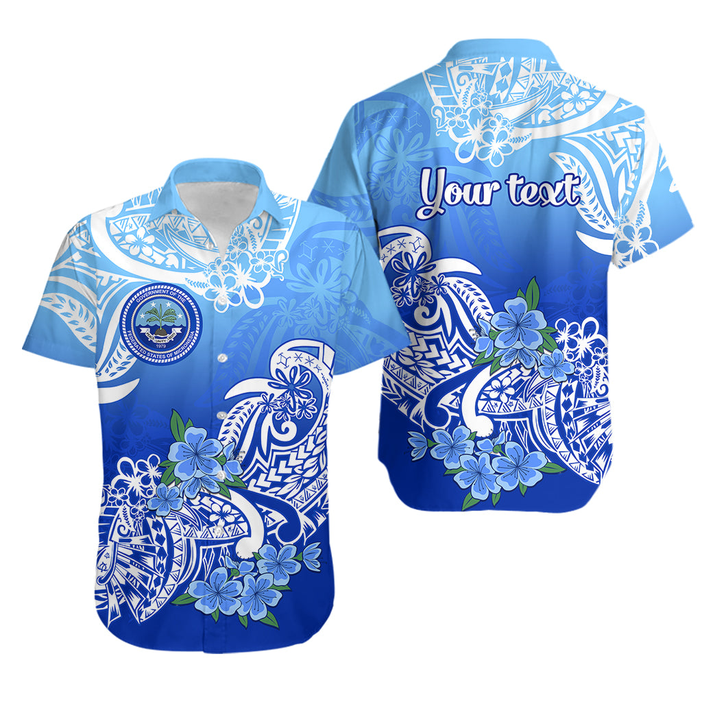 (Custom Personalised) Federated States Of Micronesia Hawaiian Shirt Polynesian Floral Tribal LT9 Blue - Polynesian Pride