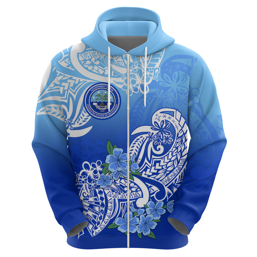 Custom Federated States of Micronesia Hoodie Polynesian Floral Tribal LT9 - Polynesian Pride