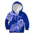 FSM Chuuk State Kid Hoodie Polynesian Floral Tribal LT9 Blue - Polynesian Pride