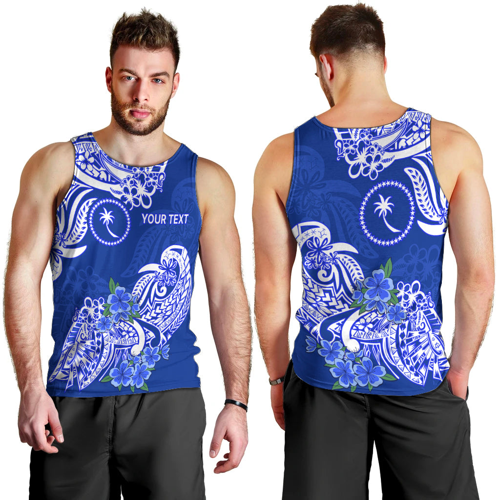 (Custom Personalised) FSM Chuuk State Men Tank Top Polynesian Floral Tribal LT9 - Polynesian Pride