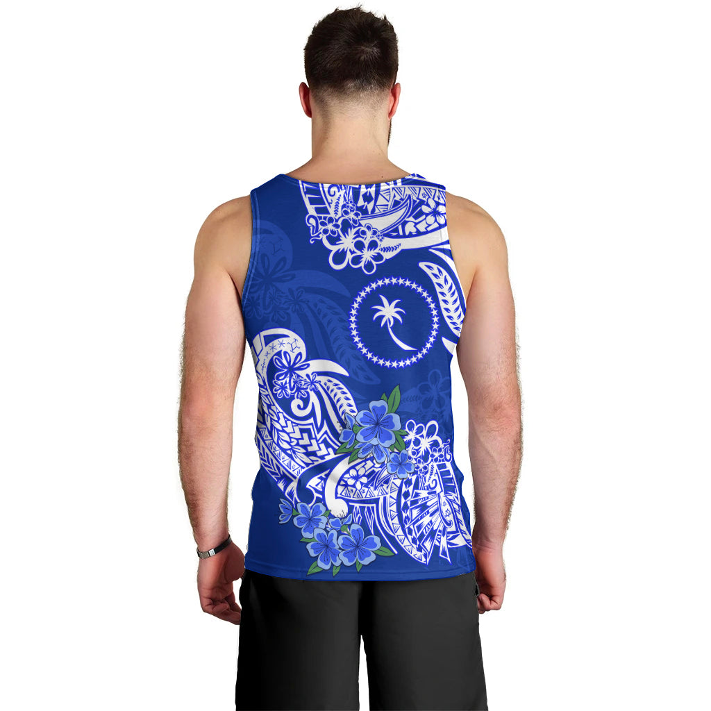 (Custom Personalised) FSM Chuuk State Men Tank Top Polynesian Floral Tribal LT9 - Polynesian Pride