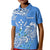 FSM Kosrae State Kid Polo Shirt Polynesian Floral Tribal LT9 Kid Blue - Polynesian Pride