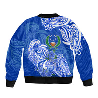 FSM Pohnpei State Bomber Jacket Polynesian Floral Tribal LT9 - Polynesian Pride