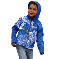 FSM Pohnpei State Kid Hoodie Polynesian Floral Tribal LT9 - Polynesian Pride