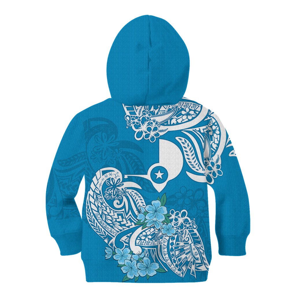 FSM Yap State Kid Hoodie Polynesian Floral Tribal LT9 - Polynesian Pride